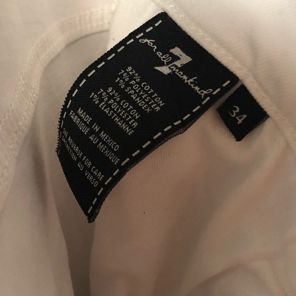 7 For All Mankind White Slimmy - Picture 5 of 5